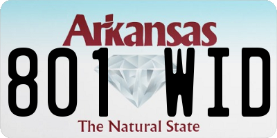 AR license plate 801WID