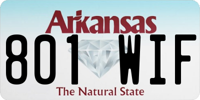 AR license plate 801WIF