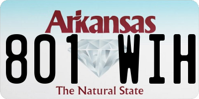 AR license plate 801WIH