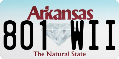 AR license plate 801WII