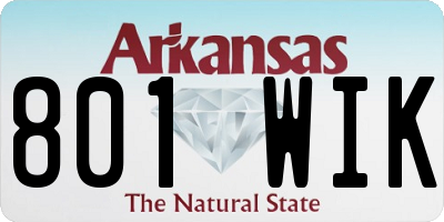 AR license plate 801WIK
