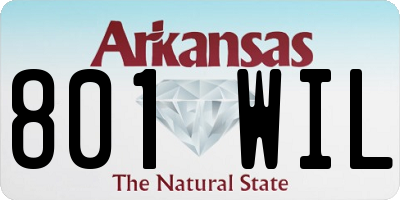 AR license plate 801WIL