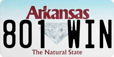 AR license plate 801WIN