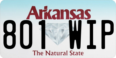 AR license plate 801WIP
