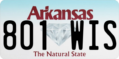 AR license plate 801WIS