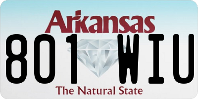 AR license plate 801WIU