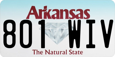 AR license plate 801WIV