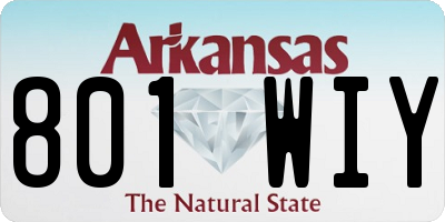 AR license plate 801WIY