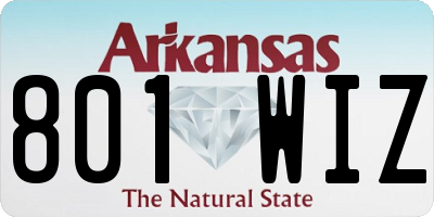 AR license plate 801WIZ