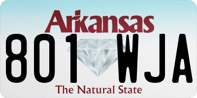 AR license plate 801WJA