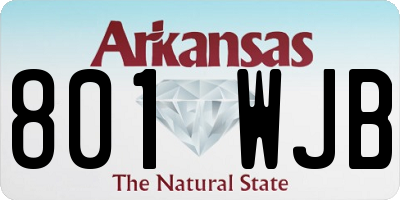 AR license plate 801WJB