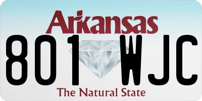 AR license plate 801WJC