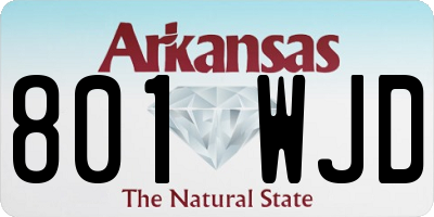 AR license plate 801WJD