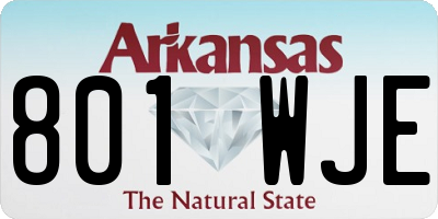 AR license plate 801WJE
