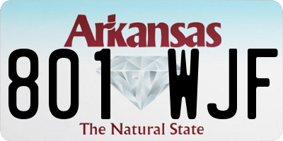 AR license plate 801WJF