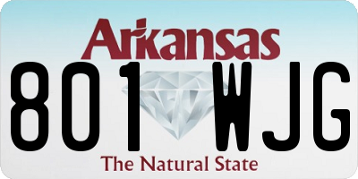 AR license plate 801WJG
