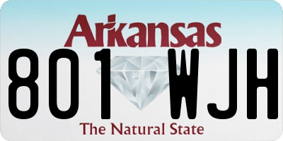 AR license plate 801WJH