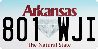 AR license plate 801WJI