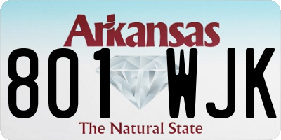 AR license plate 801WJK