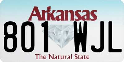 AR license plate 801WJL