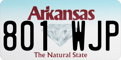 AR license plate 801WJP