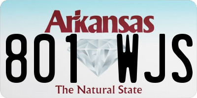 AR license plate 801WJS