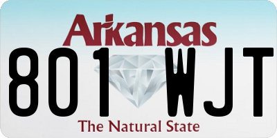 AR license plate 801WJT