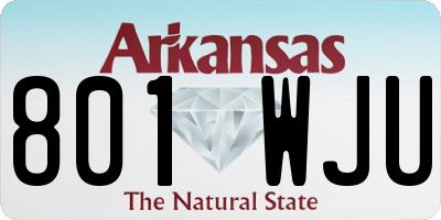 AR license plate 801WJU