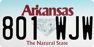 AR license plate 801WJW