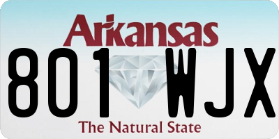 AR license plate 801WJX