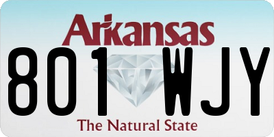 AR license plate 801WJY