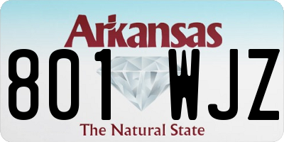 AR license plate 801WJZ