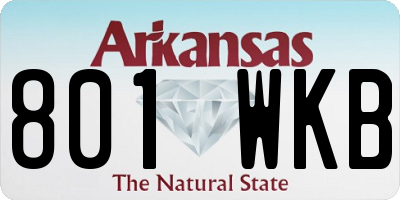 AR license plate 801WKB
