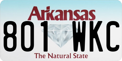 AR license plate 801WKC