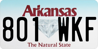 AR license plate 801WKF
