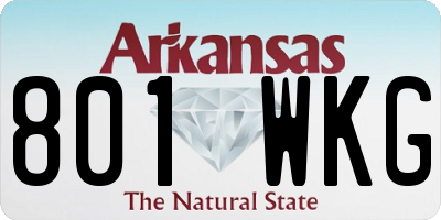 AR license plate 801WKG