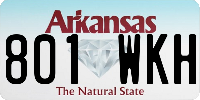 AR license plate 801WKH