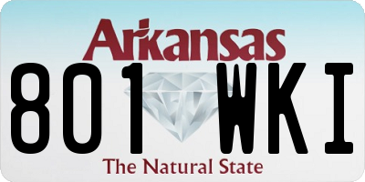 AR license plate 801WKI