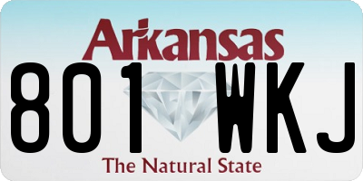 AR license plate 801WKJ