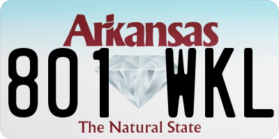 AR license plate 801WKL