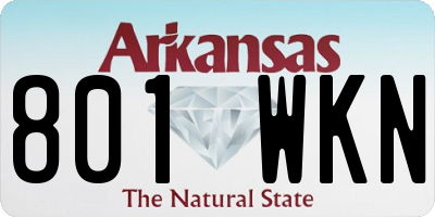 AR license plate 801WKN