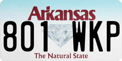 AR license plate 801WKP