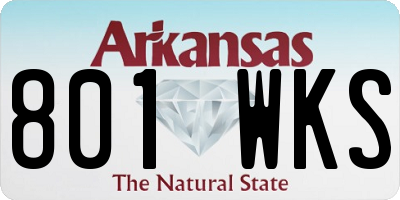 AR license plate 801WKS