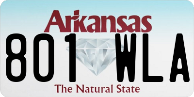 AR license plate 801WLA