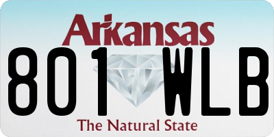 AR license plate 801WLB