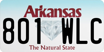 AR license plate 801WLC