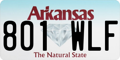 AR license plate 801WLF