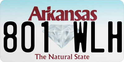 AR license plate 801WLH