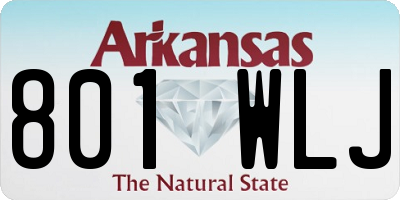 AR license plate 801WLJ