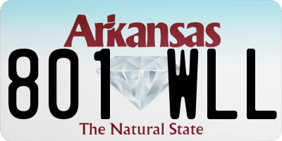 AR license plate 801WLL